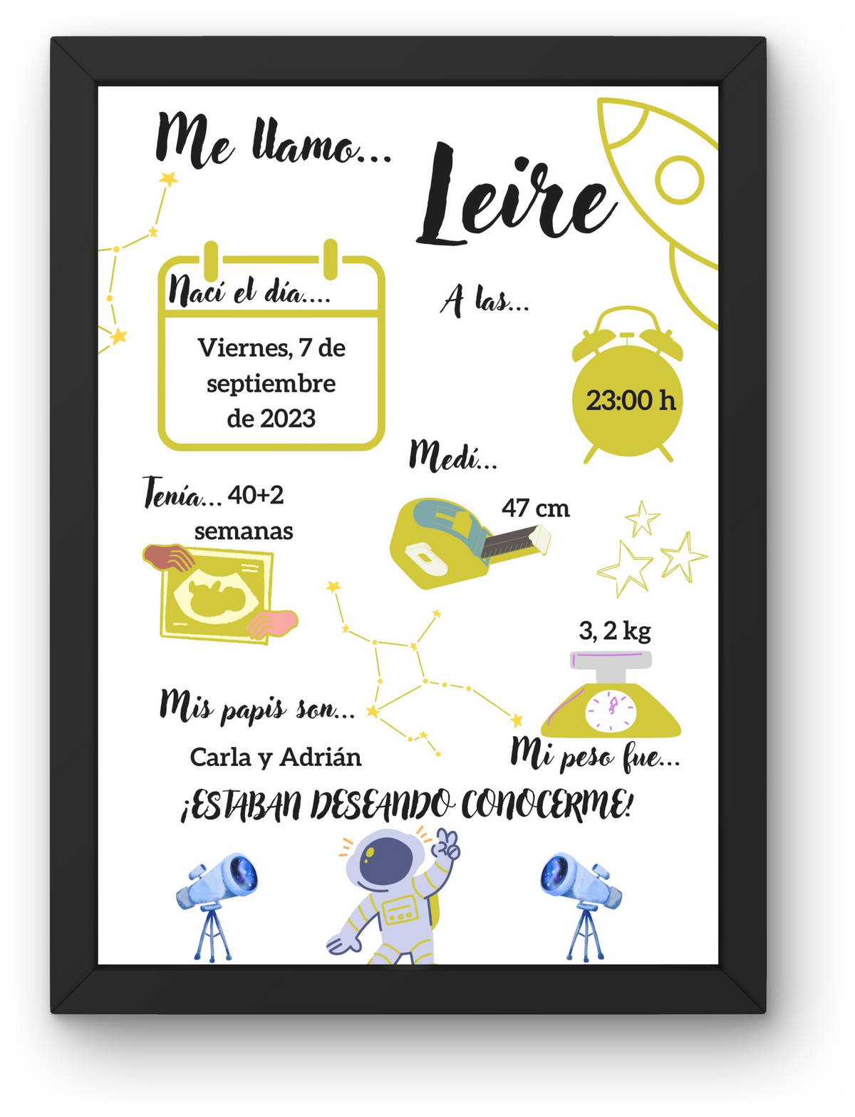 Natalicio Infantil Personalizable "Cohete"