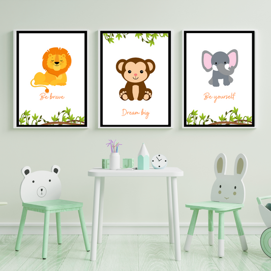 Pack 3 Láminas " Animalitos"
