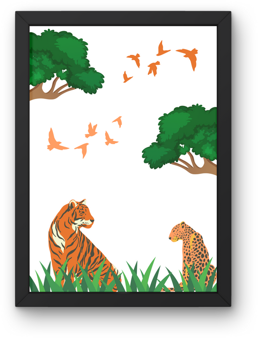 Lámina Infantil "Calma en la selva"