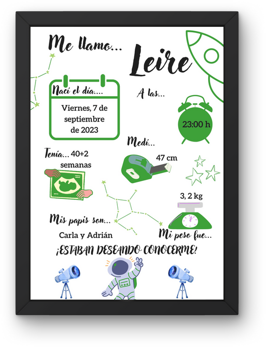 Natalicio Infantil Personalizable "Cohete"