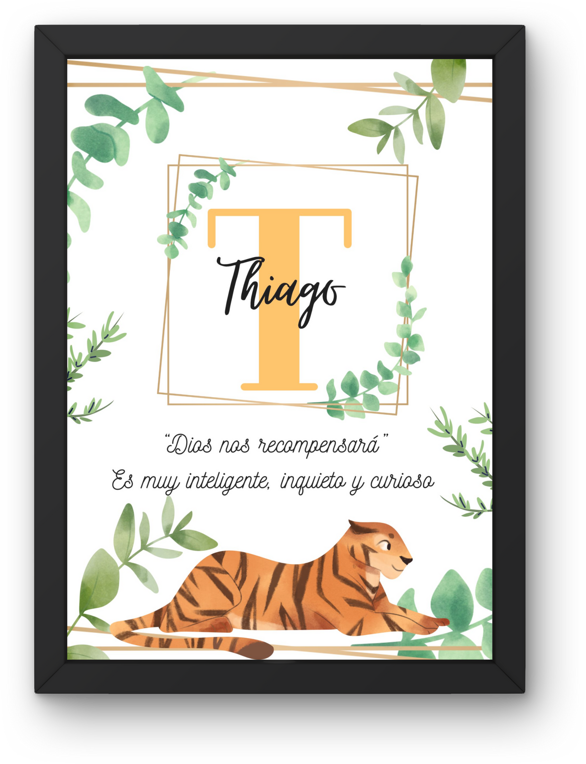 Lámina Infantil:  Nombre y Significado "Jungla"