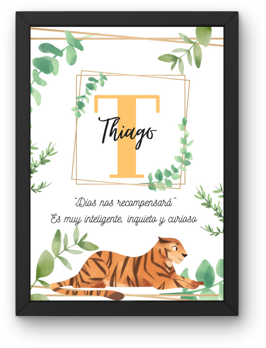 Lámina Infantil:  Nombre y Significado "Jungla"