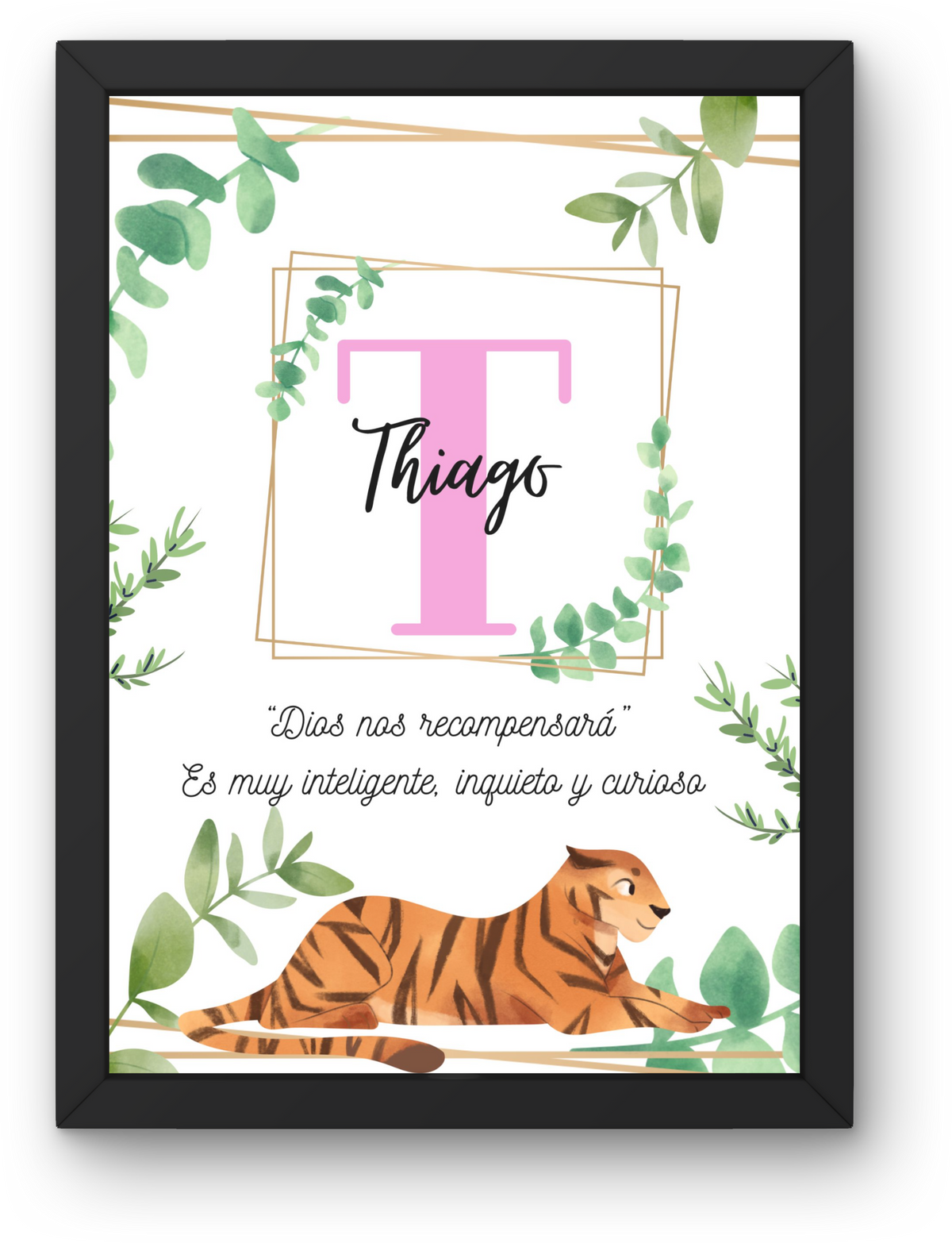 Lámina Infantil:  Nombre y Significado "Jungla"