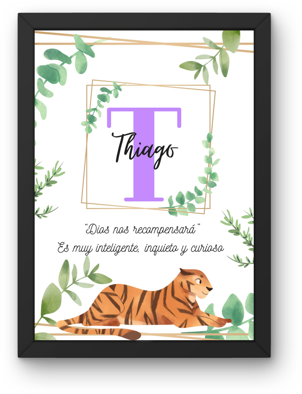 Lámina Infantil:  Nombre y Significado "Jungla"