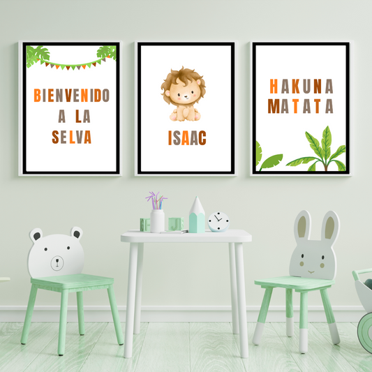 Pack 3 Láminas "Bienvenido"